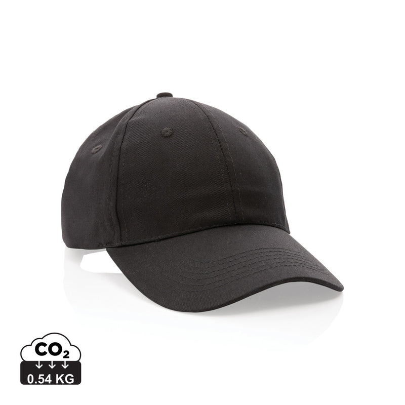 Load image into Gallery viewer, Six-panel recycled cotton cap with AWARE™ tracer by XD Collection, featuring a classic headwear design and eco-friendly materials.
