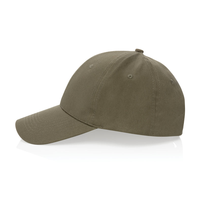 Load image into Gallery viewer, Six-panel XD Collection recycled cotton cap with AWARE™ tracer, showcasing the eco-friendly headwear design and stitching details.