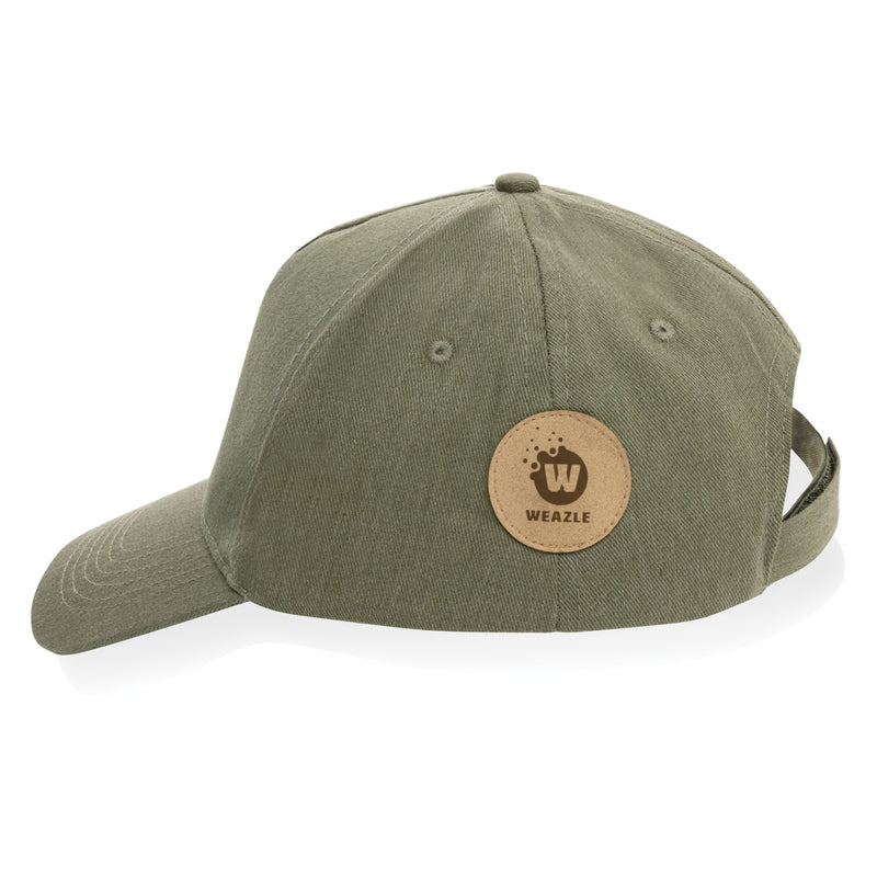 Load image into Gallery viewer, Impact 5-panel recycled cotton cap with AWARE™ tracer from XD Collection, featuring a 190g fabric and adjustable strap.