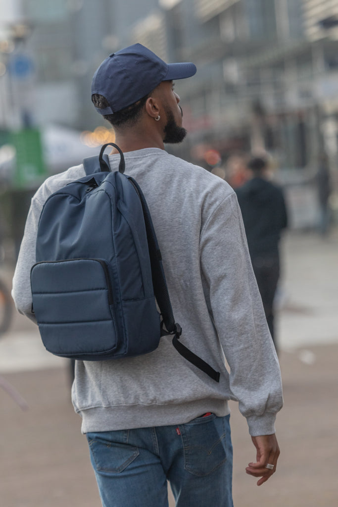 Load image into Gallery viewer, Impact 5-panel recycled cotton cap with AWARE™ tracer by XD Collection, featuring a sturdy headwear design and eco-friendly materials.