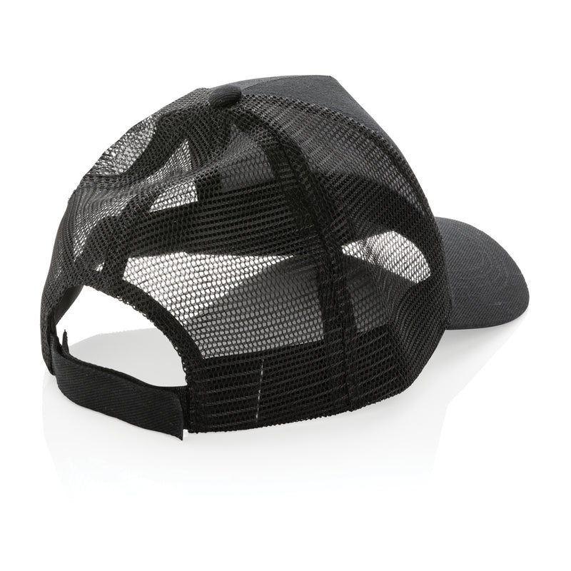 Load image into Gallery viewer, Brushed cotton 5-panel trucker cap by XD Collection featuring a structured design and adjustable snapback closure.