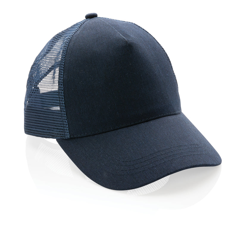 Load image into Gallery viewer, Brushed cotton 5-panel trucker cap by XD Collection with a structured design and adjustable snapback for casual wear.