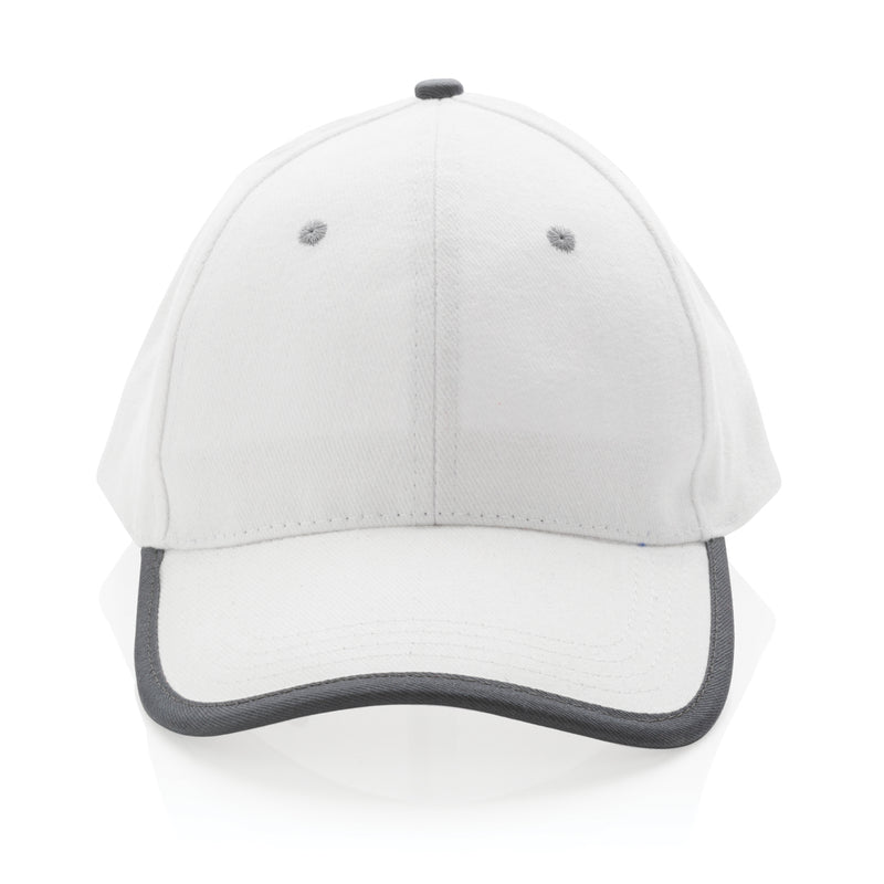 Load image into Gallery viewer, XD Collection brushed cotton 6-panel contrast cap in 280g, showcasing its stylish design and durable headwear style.