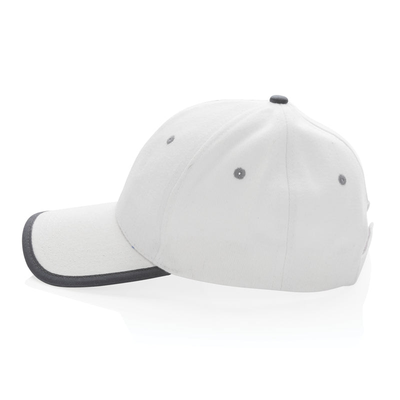 Load image into Gallery viewer, XD Collection brushed cotton 6-panel contrast cap in 280g, featuring a stylish headwear design with contrasting panels.