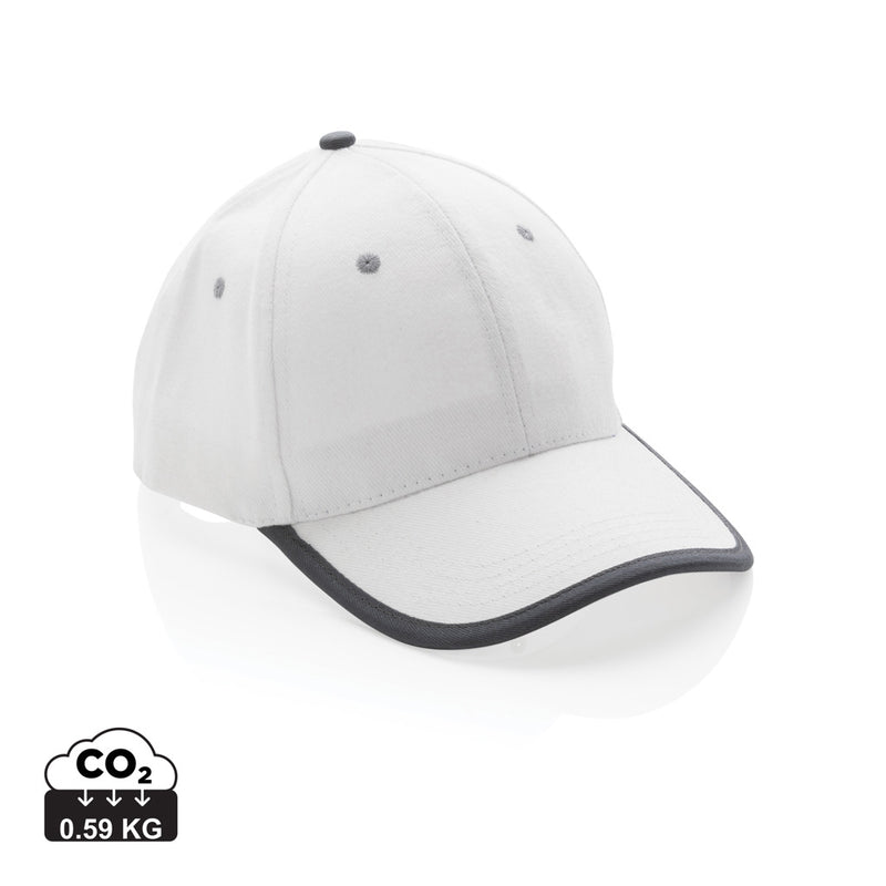 Load image into Gallery viewer, Brushed cotton 6-panel contrast cap by XD Collection, headwear with a stylish design and adjustable strap, in navy and white.