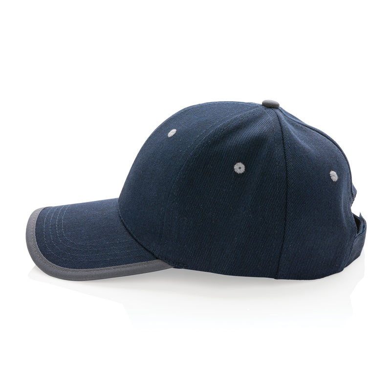 Load image into Gallery viewer, Brushed cotton 6-panel contrast cap by XD Collection, headwear with a structured design and adjustable strap.