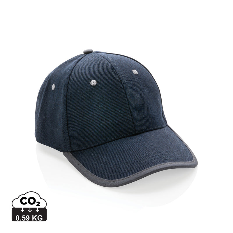 Load image into Gallery viewer, Brushed cotton 6-panel contrast cap by XD Collection featuring a structured headwear design in neutral tones.