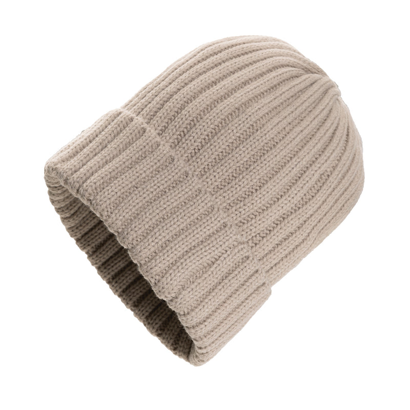 Load image into Gallery viewer, XD Collection Kennedi AWARE™ Polylana® beanie with large rib knit, cozy headwear for cold weather, shown in a close-up view.