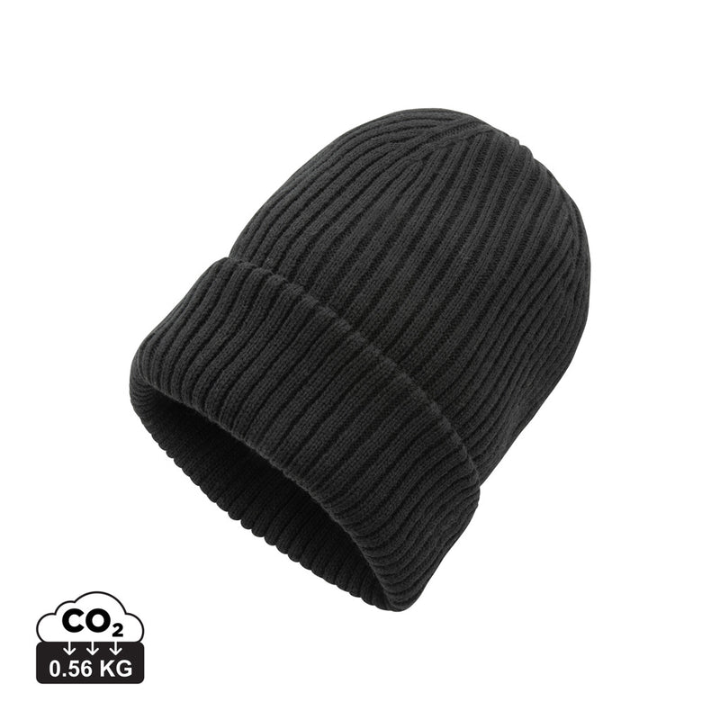 Load image into Gallery viewer, XD Collection Impact AWARE™ Polylana® double knitted beanie, cozy headwear with stylish double knit design.