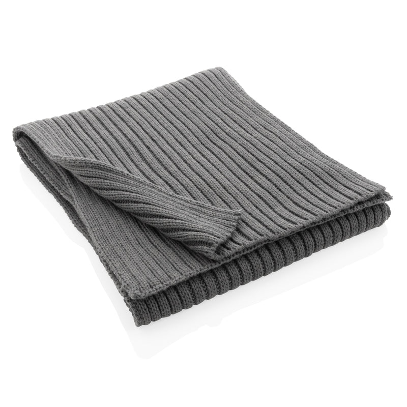 Load image into Gallery viewer, XD Collection Impact AWARE™ Polylana® knitted scarf headwear, 180x25cm, showing soft, textured fabric in natural colors.