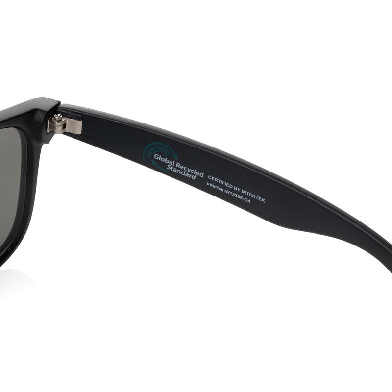 Load image into Gallery viewer, XD Collection GRS recycled PC plastic outdoor sunglasses with black frames and tinted lenses, stylish and eco-friendly eyewear.