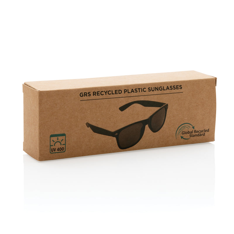 Load image into Gallery viewer, Outdoor sunglasses made from GRS recycled PC plastic by XD Collection, featuring stylish, eco-friendly design.