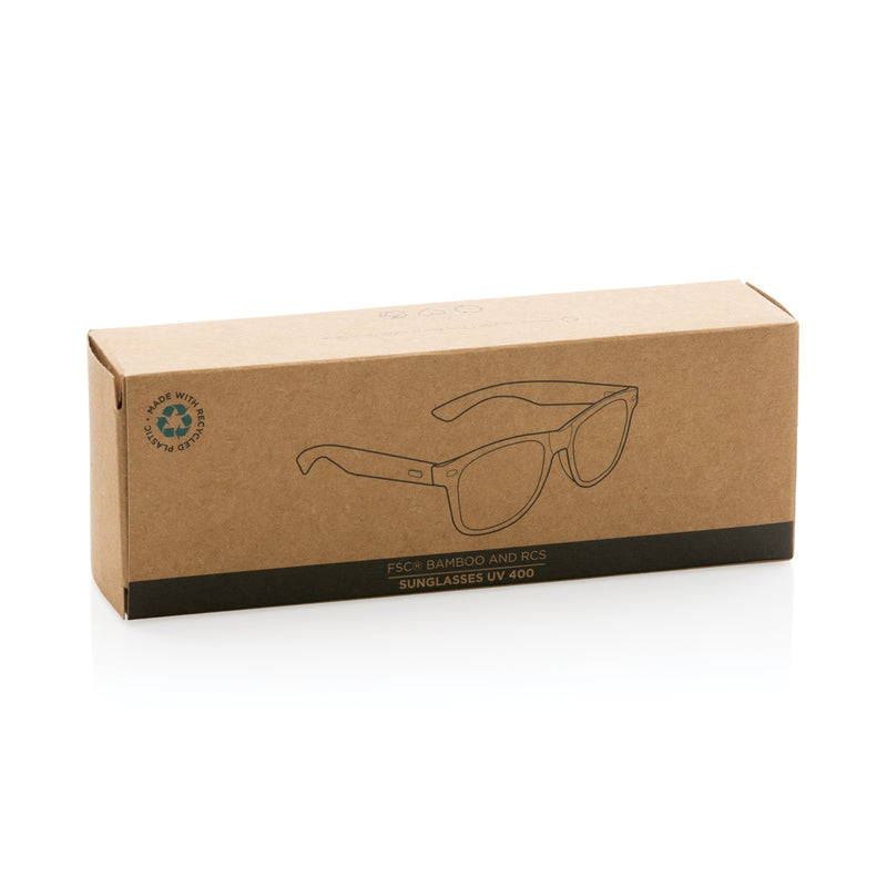 Load image into Gallery viewer, Bamboo and RCS recycled plastic sunglasses - Custom Wood Designs