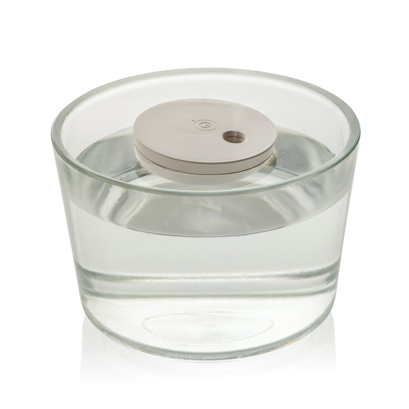 Load image into Gallery viewer, XD Collection Breevia RCS rechargeable floating humidifier for home and living, shown in white with adjustable water level