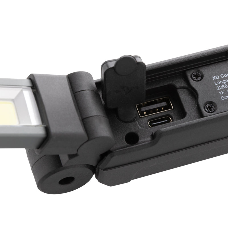 Load image into Gallery viewer, GearX Gear X RCS plastic USB rechargeable worklight with adjustable handle and bright LED illumination for work tasks.