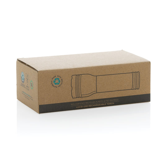 Lucid 3W RCS certified recycled plastic & bamboo torch - Custom Wood Designs