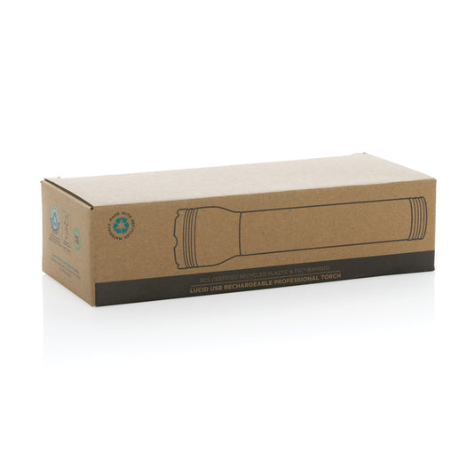 Lucid 5W RCS certified recycled plastic & bamboo torch - Custom Wood Designs