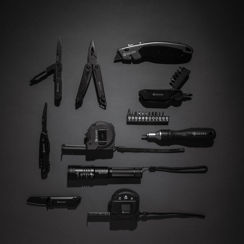 Load image into Gallery viewer, GearX USB rechargeable torch with adjustable beam and compact design, ideal for tools and outdoor use.