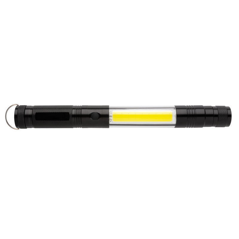 Load image into Gallery viewer, Large telescopic LED torch with COB light from XD Collection, featuring adjustable extendable handle and bright illumination.