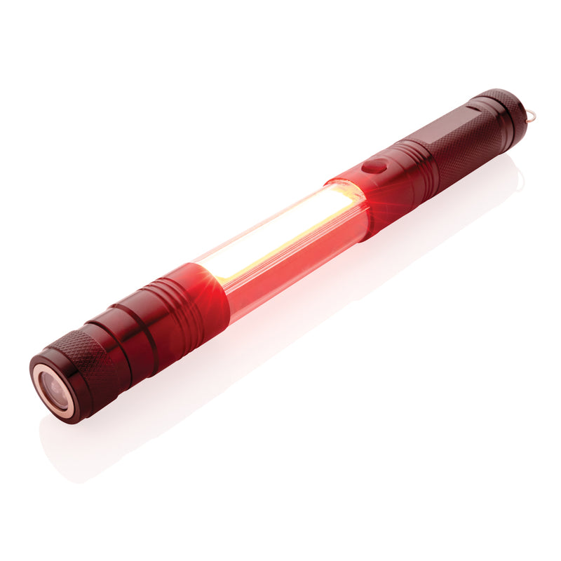 Load image into Gallery viewer, Large telescopic LED light with COB from XD Collection, featuring adjustable extendable arm and bright illumination.