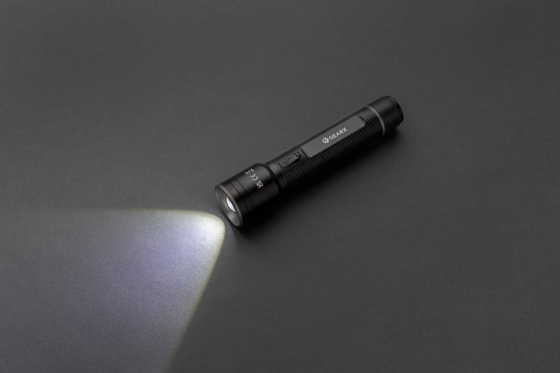 Load image into Gallery viewer, GearX RCS recycled aluminum USB-rechargeable torch with large beam, durable tools and torches for outdoor and emergency use