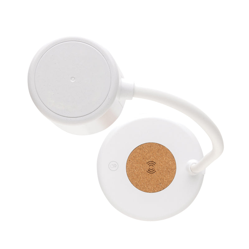 Load image into Gallery viewer, Zenara RCS recycled plastic and cork 15W wireless desk lamp - Custom Wood Designs