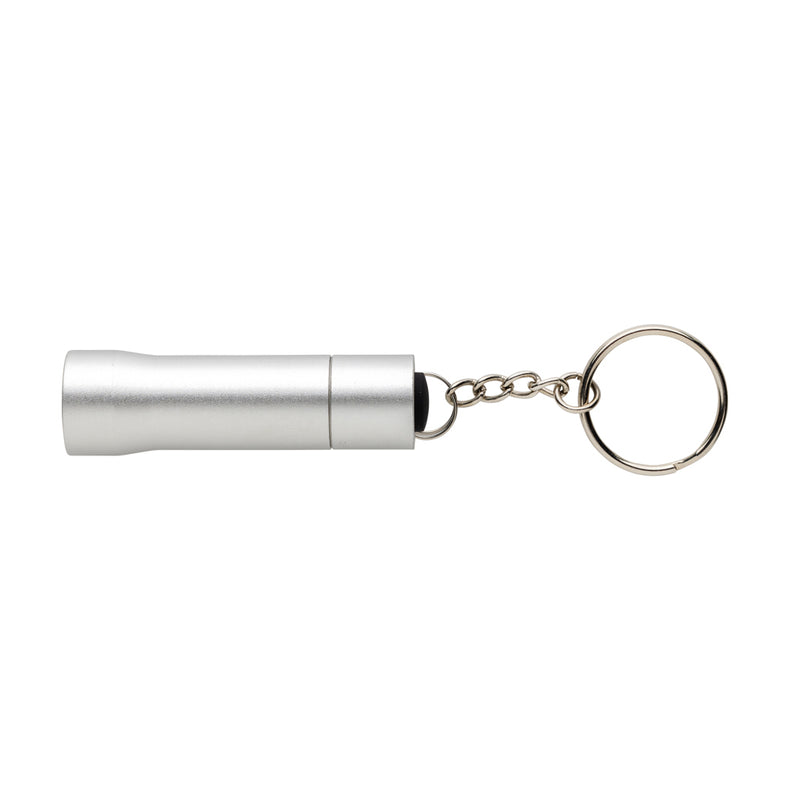 Load image into Gallery viewer, XD Collection Flash RCS recycled aluminium keychain torch, compact tools and torch with keyring attachment, durable aluminium design.