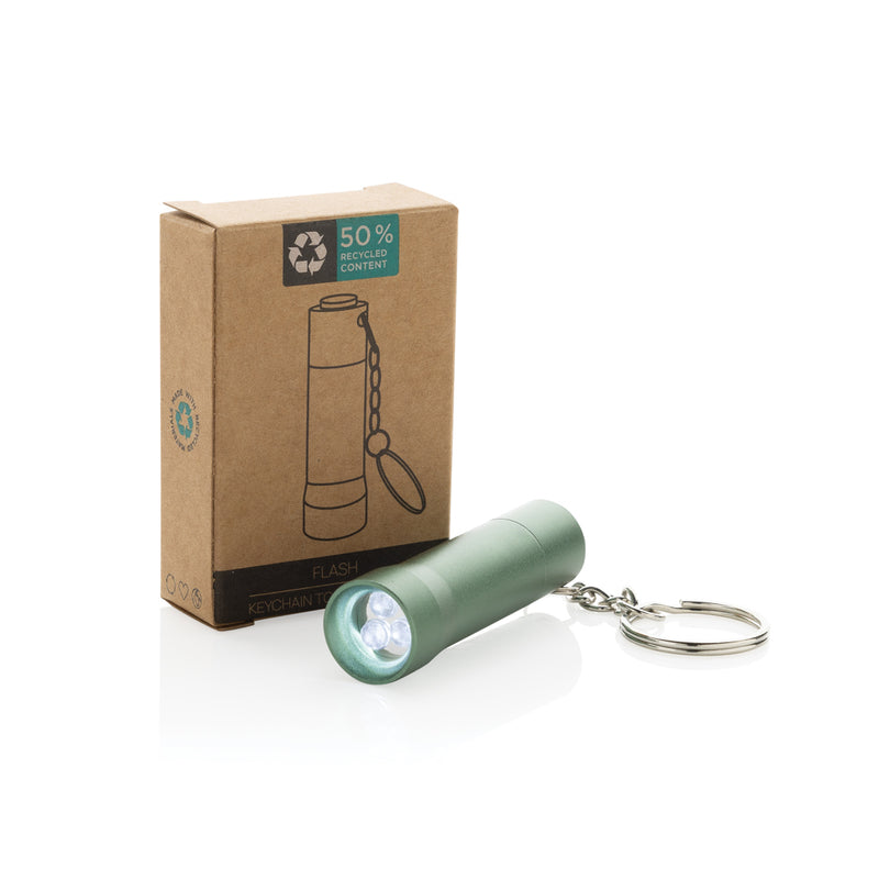 Load image into Gallery viewer, XD Collection Flash RCS recycled aluminium keychain torch, compact tools and torch with keyring attachment for everyday carry.