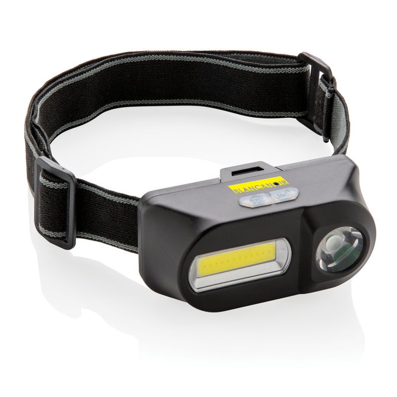 Load image into Gallery viewer, XD Collection COB and LED headlight, tool and torch with adjustable strap and bright beam, for hands-free illumination.