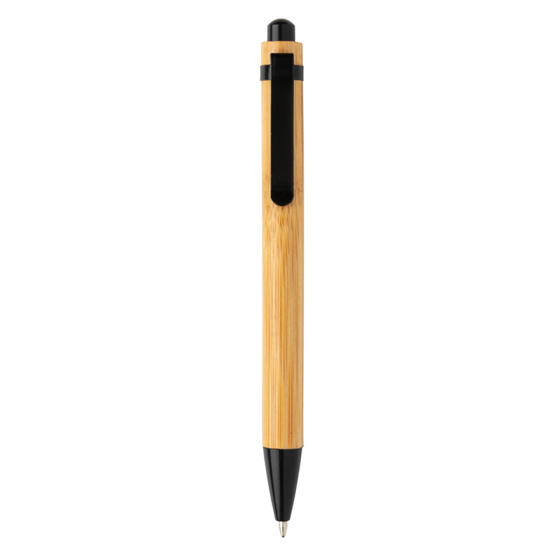 Load image into Gallery viewer, Bamboo pen from XD Collection, a stylish writing instrument with a natural bamboo finish and sleek design.