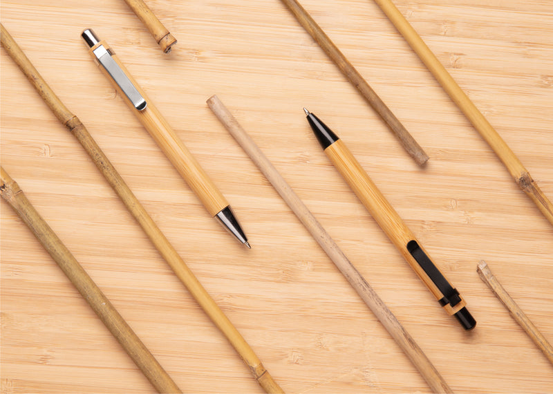 Load image into Gallery viewer, XD Collection bamboo pen for writing, featuring a sleek natural bamboo design and metal clip, ideal for everyday use.