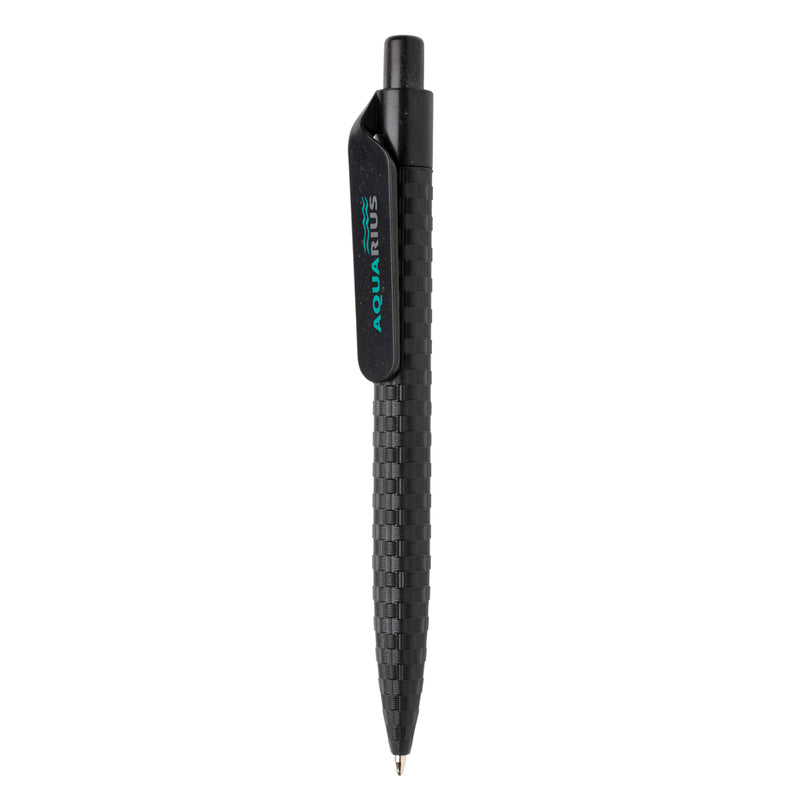 Load image into Gallery viewer, Wheat straw pen from XD Collection, a eco-friendly writing instrument with a natural wheat straw design and black ink tip.