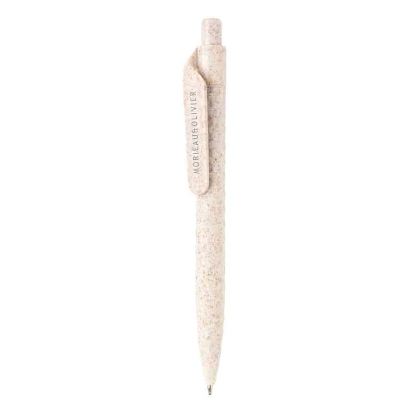 Load image into Gallery viewer, Wheat straw pen from XD Collection, a natural-colored writing instrument made from eco-friendly wheat straw material.