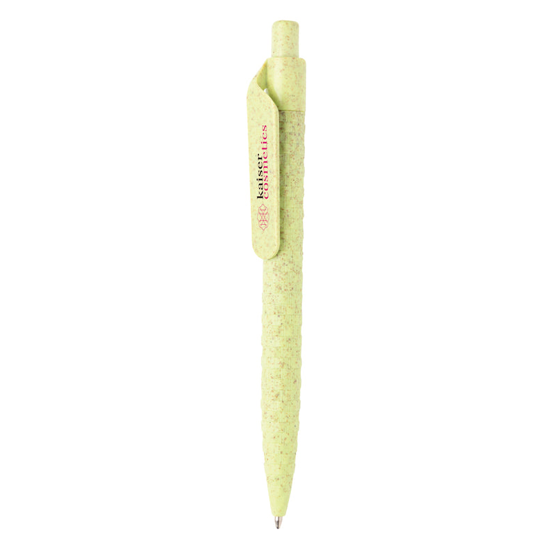 Load image into Gallery viewer, Wheat straw pen from XD Collection, a sustainable writing instrument with a natural wood finish and sleek design.