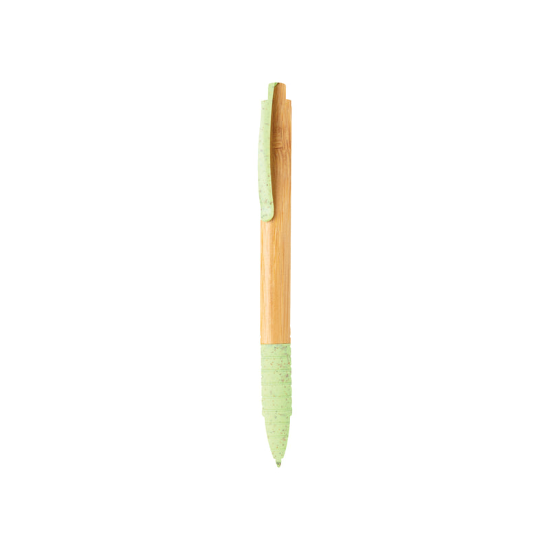 Load image into Gallery viewer, Bamboo and wheat straw pen from XD Collection, a sustainable writing instrument with natural wood and straw finish.