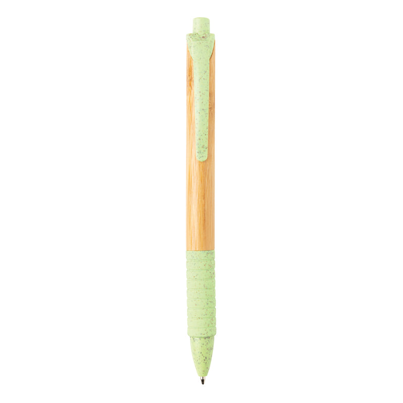 Load image into Gallery viewer, Eco-friendly bamboo and wheat straw pen from XD Collection, showcasing a sleek writing instrument with natural wood and straw accents.