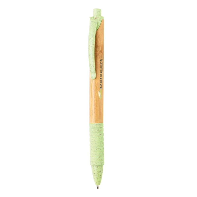 Load image into Gallery viewer, XD Collection bamboo and wheat straw pen, eco-friendly writing instrument with natural bamboo and wheat straw design.