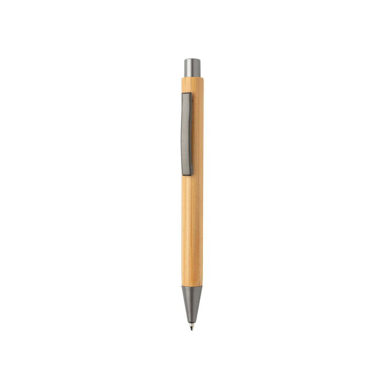 Load image into Gallery viewer, Slim design bamboo pen from XD Collection, a stylish writing instrument with a natural bamboo finish and sleek shape.