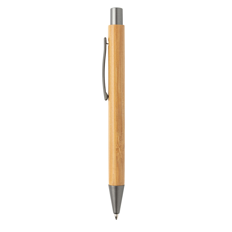Load image into Gallery viewer, Slim design bamboo pen from XD Collection, a stylish writing instrument with natural bamboo finish and sleek shape.