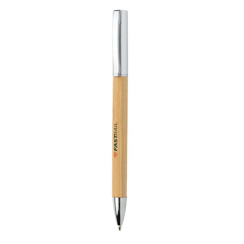 Load image into Gallery viewer, Modern bamboo pen from XD Collection, a stylish writing instrument with a sleek bamboo design and smooth metal accents.