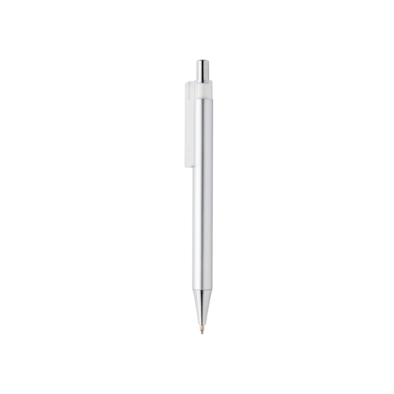 Load image into Gallery viewer, Shiny silver X8 metallic pen from XD Collection with sleek design, perfect for writing and professional use.
