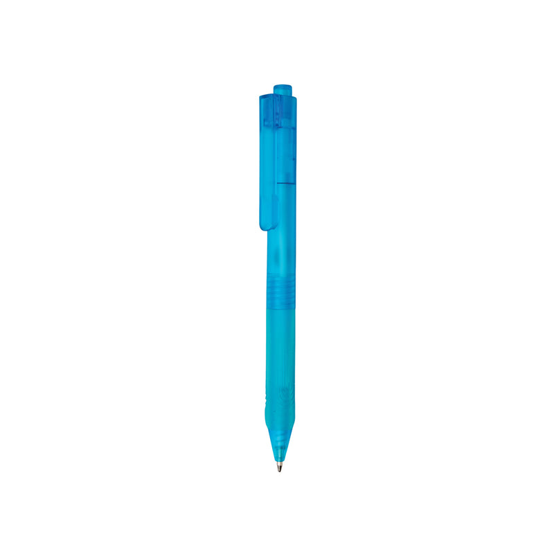 Load image into Gallery viewer, Frosted X9 pen with silicone grip by XD Collection, showcasing a sleek writing instrument with ergonomic design.