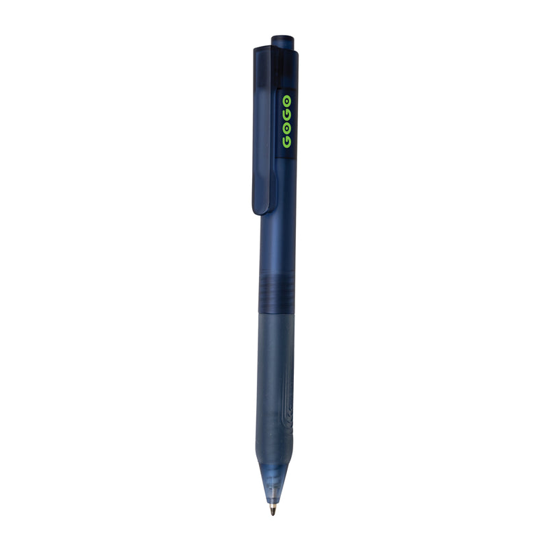 Load image into Gallery viewer, Frosted X9 pen with silicone grip from XD Collection, a stylish writing instrument with a sleek design and comfortable grip