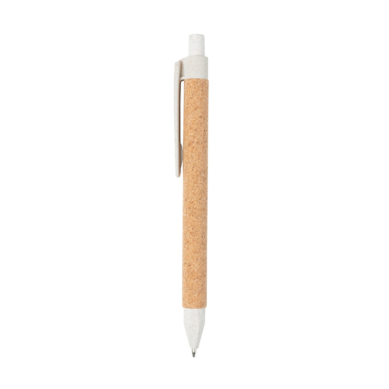 Load image into Gallery viewer, Wheatstraw and cork pen from XD Collection, a natural writing instrument with eco-friendly materials and ergonomic design.