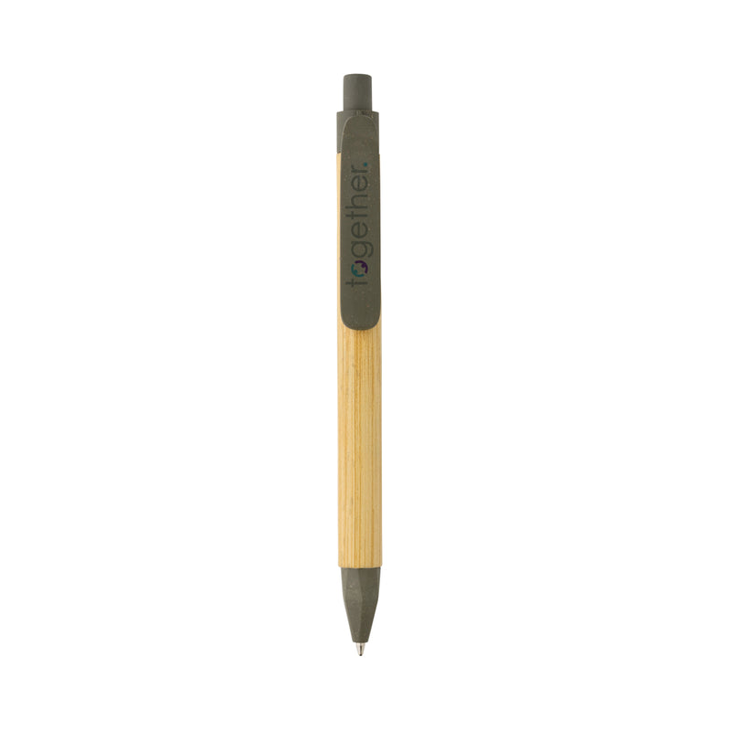 Load image into Gallery viewer, Recycled paper barrel pen from XD Collection, a sustainable writing instrument with a natural wood finish and sleek design.