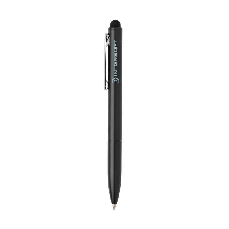 Load image into Gallery viewer, Kymi RCS certified recycled aluminium pen with stylus from XD Collection, showcasing sleek design and built-in stylus tip.