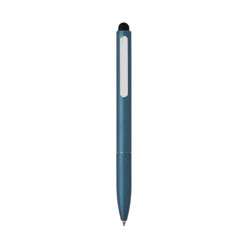 Load image into Gallery viewer, Kymi RCS certified recycled aluminium pen with stylus from XD Collection, featuring a sleek design and integrated stylus tip.