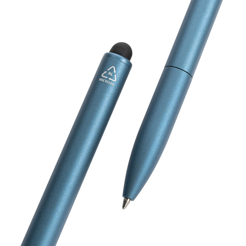 Load image into Gallery viewer, XD Collection Kymi RCS certified recycled aluminum pen with stylus, sleek writing instrument with eco-friendly design.