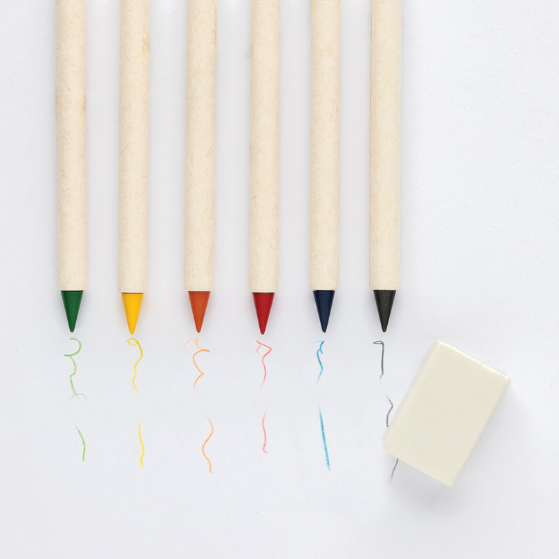 Load image into Gallery viewer, XD Collection Micki GRS Infinity 6-piece coloring pencil set with notepad, featuring vibrant colored pencils and a small notepad.