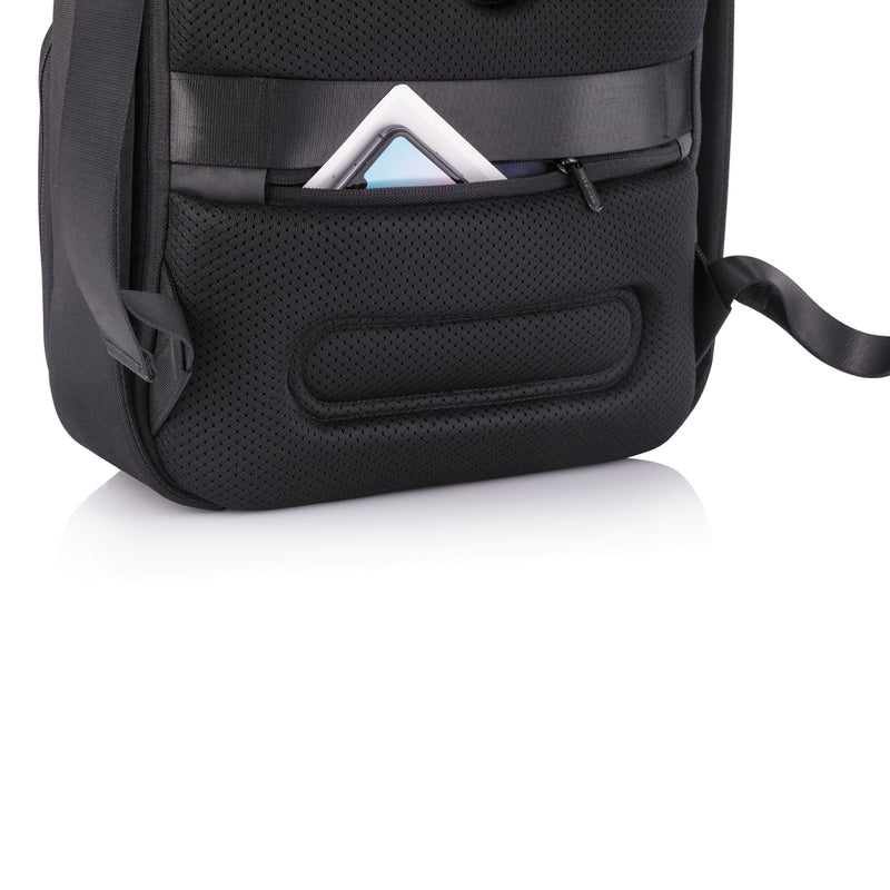 Load image into Gallery viewer, XD Design Flex Gym bag in black with adjustable shoulder strap and multiple compartments for travel and gym essentials.